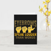 Gebarentaal handgebaar dove gehoorverlies bewustzi kaart (Gele Bloem)