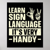 Gebarentaal Het is erg handig ASL Awareness 1 Poster (Voorkant)