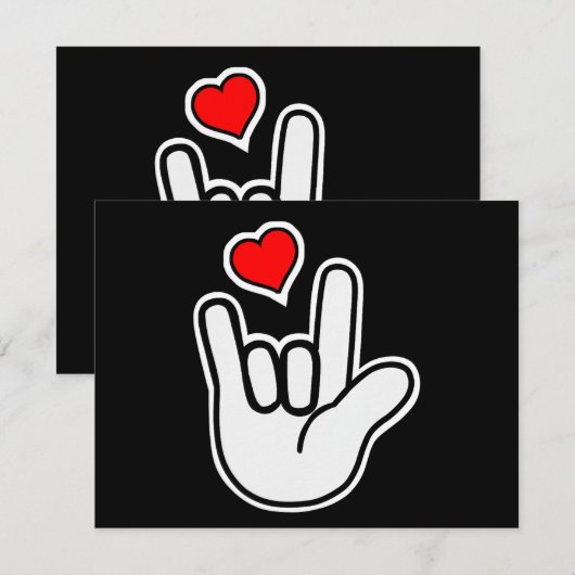 Gebarentaal Ik hou van je Gebarentaal (Voorkant / Achterkant)