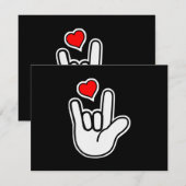 Gebarentaal Ik hou van je Gebarentaal Informatiekaartje (Voorkant / Achterkant)