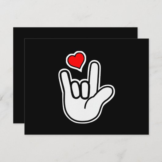 Gebarentaal Ik hou van je Gebarentaal Informatiekaartje (Voorkant / Achterkant)