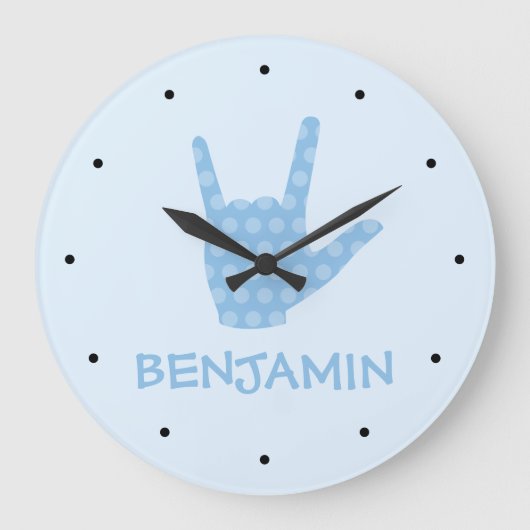 Gebarentaal Ik Hou Van Jou Jongensnaam Klok (Voorkant)