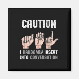 Gebarentaal Kleding Doof Bewustzijn ASL Fun Gift Magneet