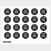 Gebarentaal Kleding Doof Bewustzijn ASL Fun Gift Ronde Sticker (Vel)