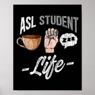 Gebarentaal Kleding Dove Bewustwording Asl Student Poster