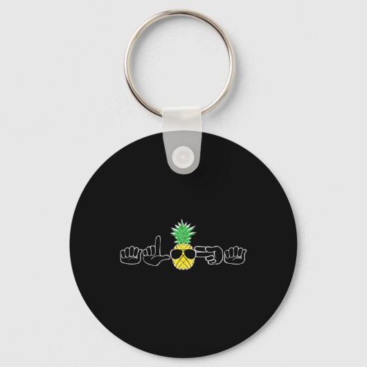 Gebarentaal Kleding Strand Doof Signing Awareness Sleutelhanger (Voorkant)