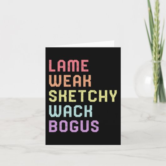 Gebarentaal Lame Weak ASL Slang T-shirt Deaf Aware Kaart (Voorkant)