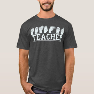 Gebarentaal leraar ASL gesprek T-shirt