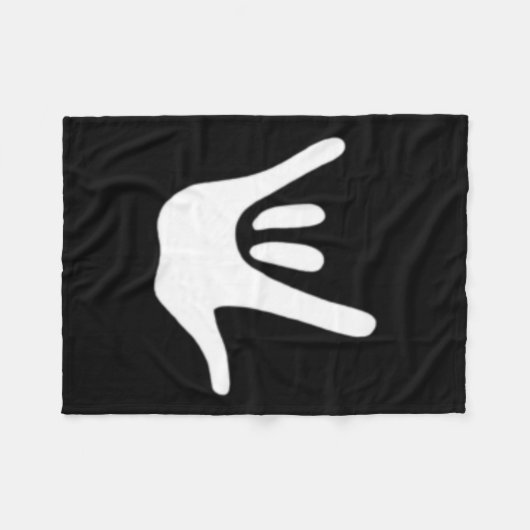 Gebarentaal Liefde Asl Doof Bewustzijn Fleece Deken (Voorkant (Horizontaal))