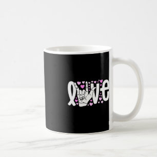 Gebarentaal Liefde ASL Wees Vriendelijk Doof Bewus Koffiemok