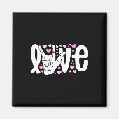 Gebarentaal Liefde ASL Wees Vriendelijk Doof Bewus Magneet (Voorkant)