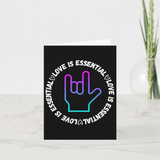 Gebarentaal Liefde Gebaar Disability Awareness  Kaart (Voorkant)