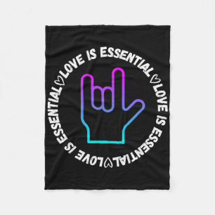 Gebarentaal Liefdesteken Handicap Bewustzijn Fleece Deken