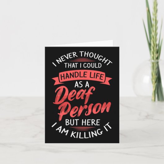 Gebarentaal Slechthorendheid Dove Bewustwording En Kaart (Voorkant)