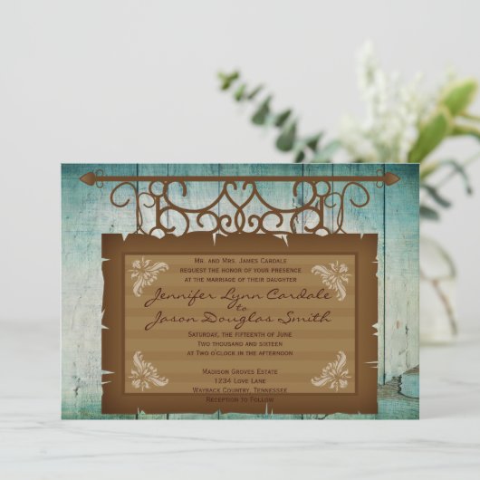 gebarentaal Uitnodigingen voor landhuwelijk (Staand voorkant)