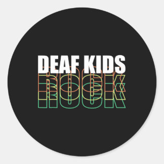 Gebarentaal voor dove kinderen ronde sticker