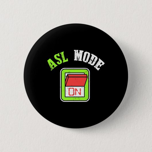 Gebarentaal vraagt om doofbewustzijn ronde button 5,7 cm (Voorkant)