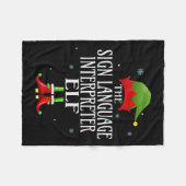 Gebarentaaltolk Elf Matching Family Group Fleece Deken (Voorkant (Horizontaal))