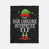 Gebarentaaltolk Elf Matching Family Group Fleece Deken (Voorkant)