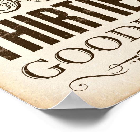 gebarentafdruk KISSEERT UW DERDEN GOODBYE Poster (Hoek)