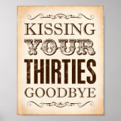  gebarentafdruk KISSEERT UW DERDEN GOODBYE Poster (Voorkant)
