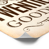 gebarentafdruk KISSEERT UW TWEEHEDEN-GOODBYE Poster (Hoek)