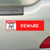 gebarentdrummer, BEWARE Bumpersticker (Op auto)