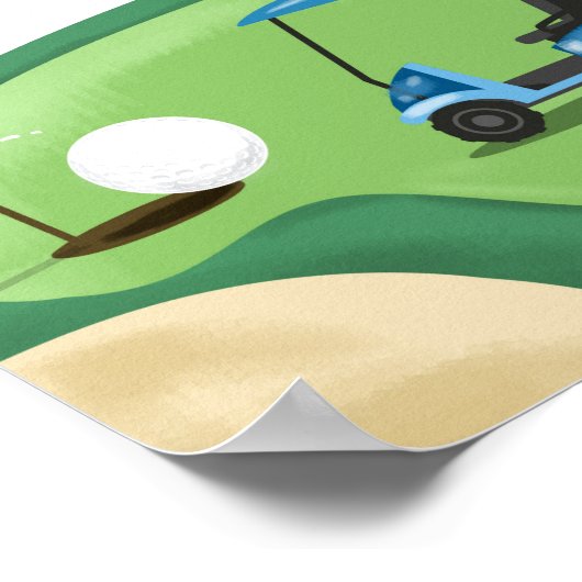 Gebarenteken van de Hole Golf Par-T-shirt Boy Birt Poster (Hoek)