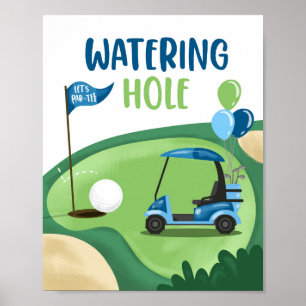 Gebarenteken van de Hole Golf Par-T-shirt Boy Birt Poster