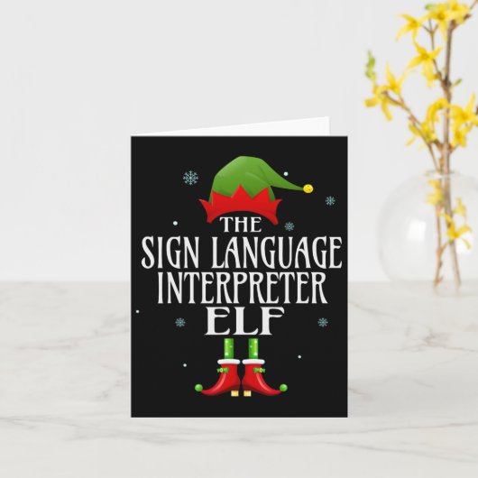 Gebarentolk elf matching gezinsgroep kaart (Gele Bloem)