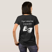 Gebarentolk Vrouw T-shirt Zwart (Achterkant volledig)