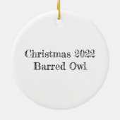 Gebarricadeerde Uil Kerst 2022 Ornament (Achterkant)