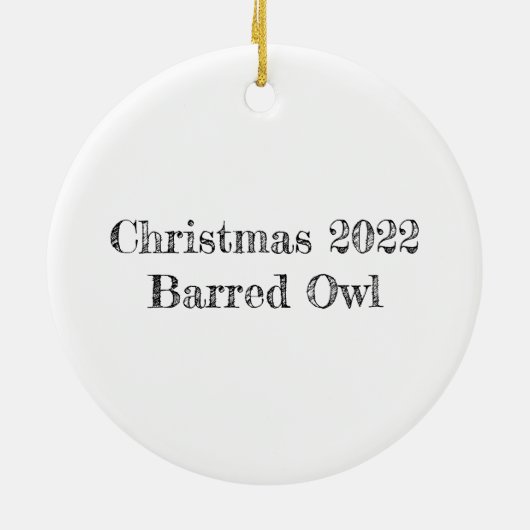 Gebarricadeerde Uil Kerst 2022 Ornament (Achterkant)