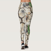 Gebarsten aarde droog naadloos patroon leggings (Achterkant)
