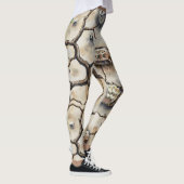 Gebarsten aarde droog naadloos patroon leggings (Rechts)