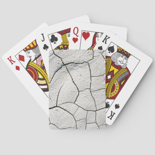 Gebarsten Aarde Grond Koele Textuur Pokerkaarten (Achterkant)