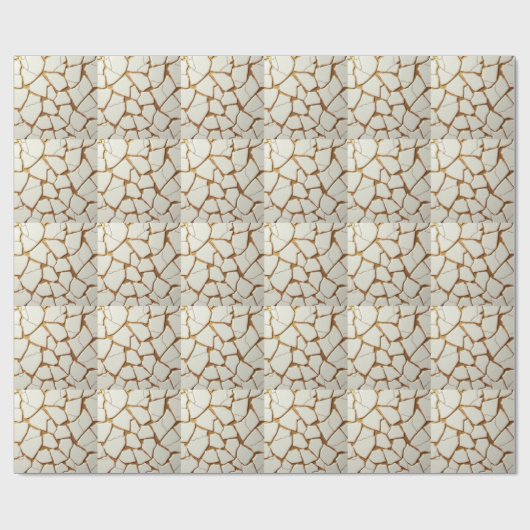 Gebarsten aardstructuur Abstract Cadeaupapier (Vlak)