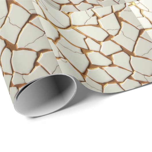 Gebarsten aardstructuur Abstract Cadeaupapier (Rol Hoek)