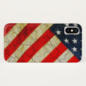 Gebarsten Amerikaanse vlag Case-Mate iPhone Case (Achterkant (horizontaal))