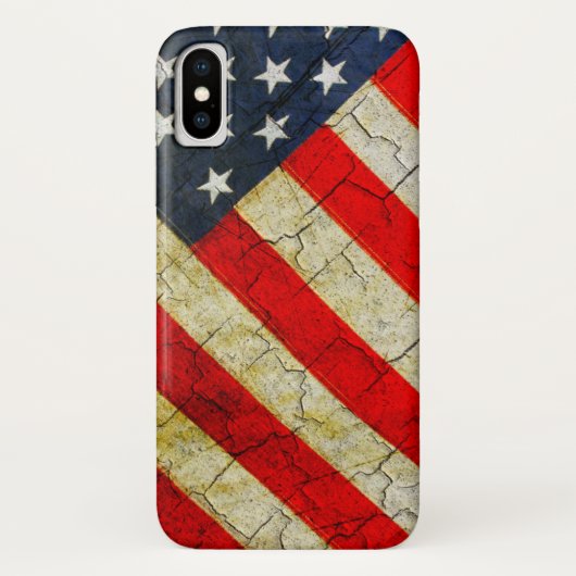 Gebarsten Amerikaanse vlag Case-Mate iPhone Case (Achterkant)