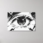 Gebarsten Anime Oog Canvas Print (Voorkant)