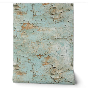 Gebarsten Aqua Roestige Stucwerk Textuur Behang