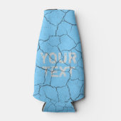 Gebarsten  Baby Blue Custom Bottle Cooler (Voorkant)