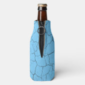 Gebarsten  Baby Blue Custom Bottle Cooler (Fles Achterkant)