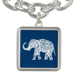  gebarsten blauw olifant armbanden