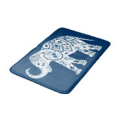gebarsten blauw olifant badmat (Gekanteld)