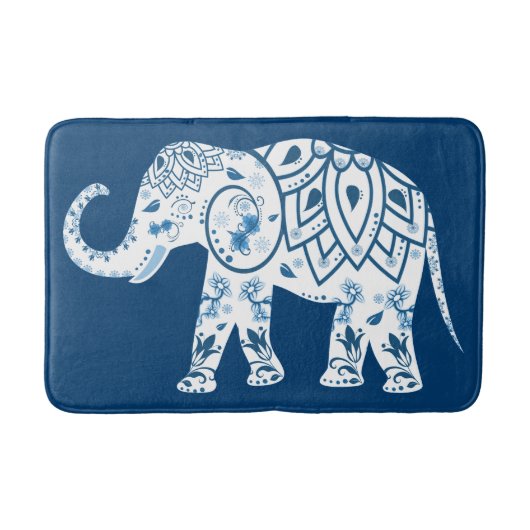 gebarsten blauw olifant badmat (Voorkant)