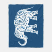  gebarsten blauw olifant fleece deken (Voorkant)
