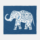  gebarsten blauw olifant fleece deken (Voorkant (Horizontaal))