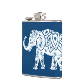 gebarsten blauw olifant heupfles (Links)